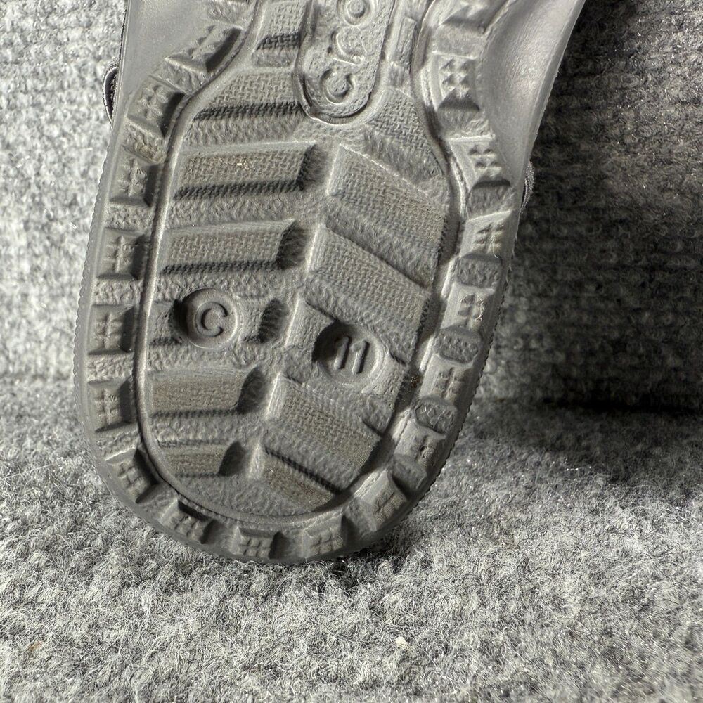 Crocs Flip Flop Sandals Toddler Kids 11 Gray Slingback Comfort Beach - Picture 9 of 10